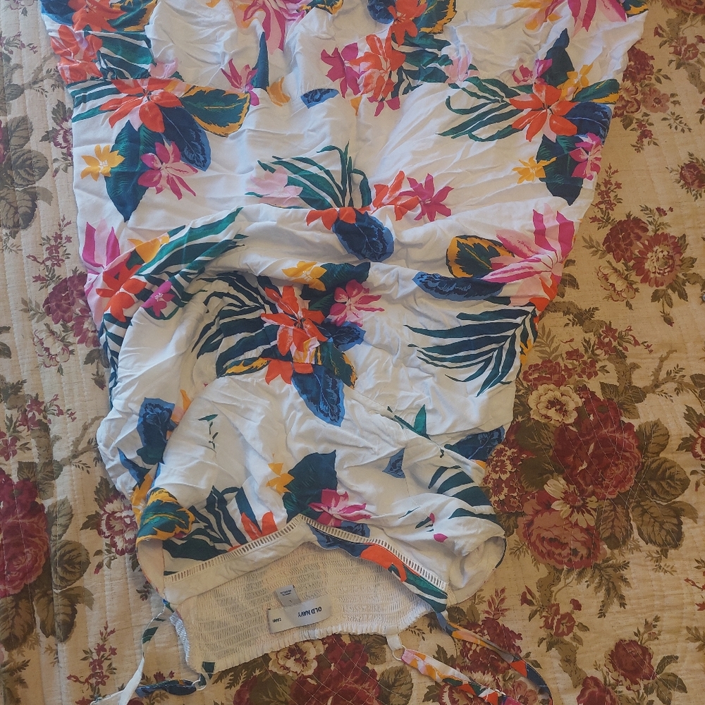 Old navy cami dress Hawaiian tropical print